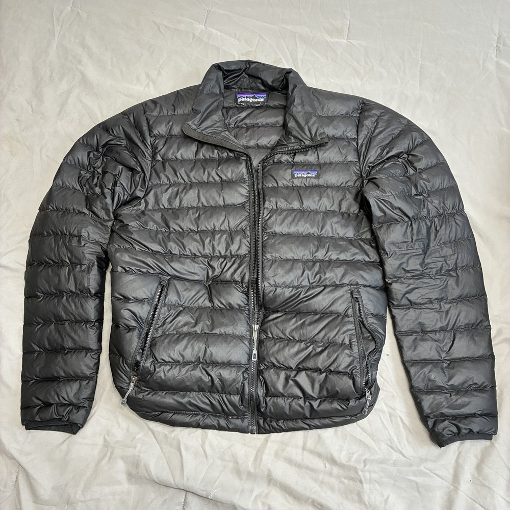 Patagonia Down Puffer Jacket Mens Small Black Full Zip Nano Puff 84674